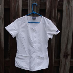 White scrub top size small
